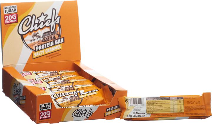 Image du produit Chiefs Protein Bar (Caramel, 12 pcs, 660 g)