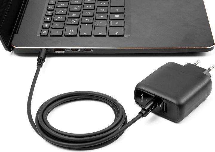 Produktbild Delock Ladekabel USB-C zu 5.5 x 2.1 mm Stecker 1.5 m