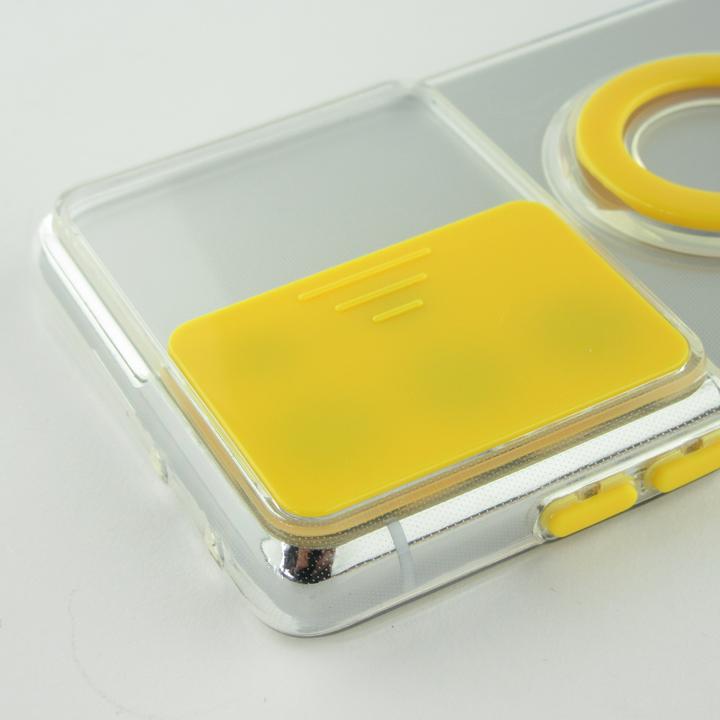 Image du produit PhoneLook Coque Caméra clapet avec anneau jaune (Samsung Galaxy S22 Ultra)