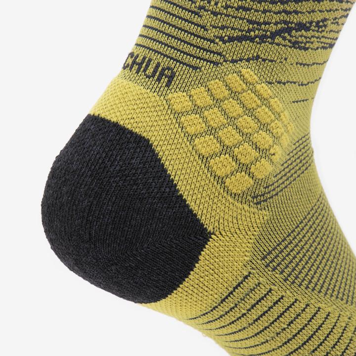 Actual product image Quechua Wandersocken hoch 2 Paar - Hike 500 Trendy khaki/grau (43, 46)
