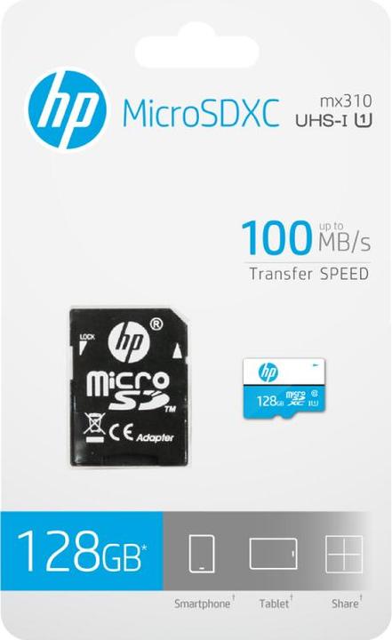 Produktbild PNY mx310 Flash-Speicherkarte (microSDXC-an-SD-Adapter inbegriffen) (128 GB, microSDXC, U1, UHS-I)