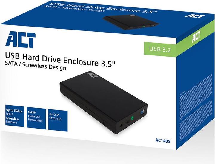 Immagine prodotto Contenitore per disco rigido SATA da 3,5", senza viti, USB 3.2 Gen1 (3.5")