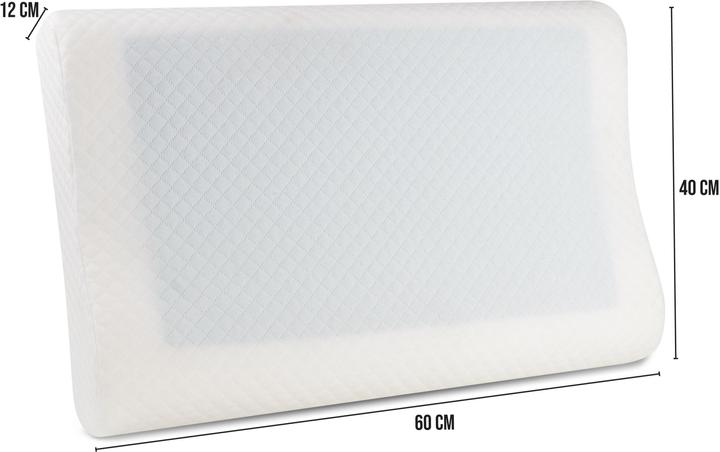 Actual product image Aspero Cooling viscoelastic pillow with wave Naxxar (60 x 40 x 12 cm)