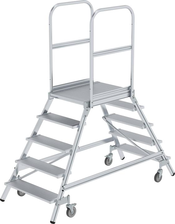 Immagine prodotto Munk Scala a piattaforma con salita su due lati (Scala a pioli, 207 cm)