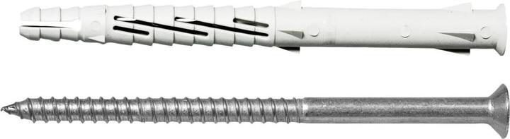 Produktbild Upat Rahmendübel mit Schraube URDL 10x140mm TX30 weiss verzinkt