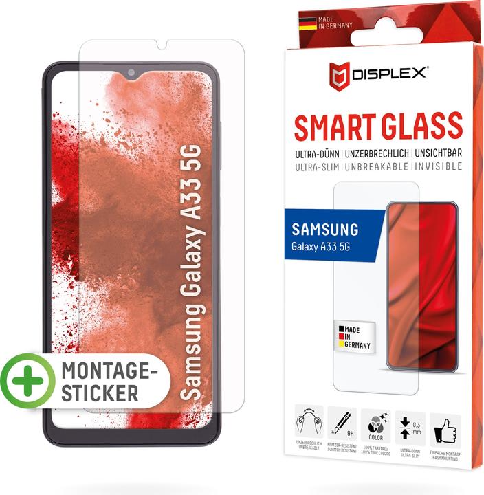 Immagine prodotto Displex Smart Glass, Displayschutzfolie (1 Pezzo/i, Samsung Galaxy A33 5G)