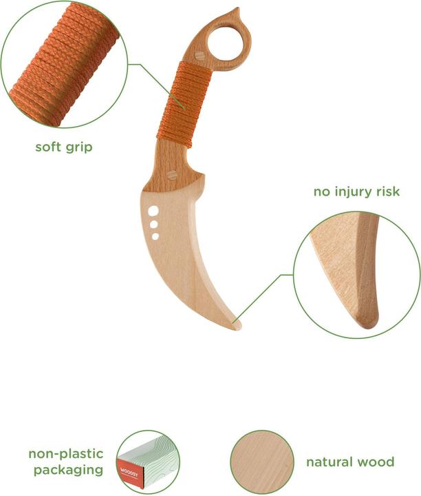 Actual product image Woodsy Karambit knife