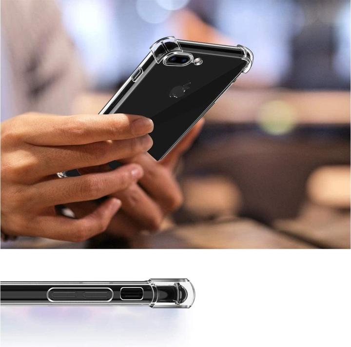 Productafbeelding Screenguard Apple iPhone 7 Plus Hoesje Kristalzachte Airbag Bumper (Apple iPhone 7 Plus)