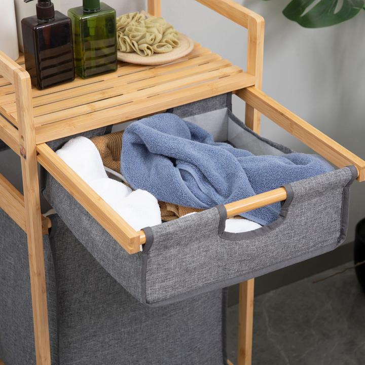 Produktbild Homcom Wäschekorb mit Rollen (42 l)