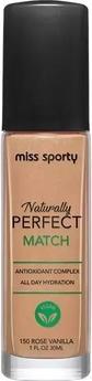 Image du produit Miss Sporty Fond de teint hydratant végétalien Naturally Perfect Match 150 Rose Vanille 30Ml