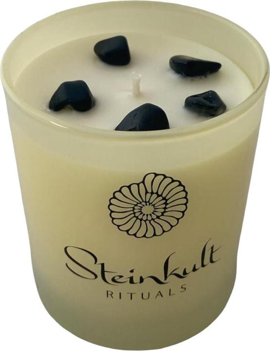 Produktbild Steinkult Duftkerze BLACK TURMALINE POWER & MORROCAN CEDAR