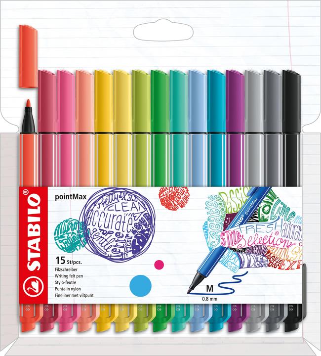 Actual product image STABILO pointMax felt tip pen (15 colours, 8 x)