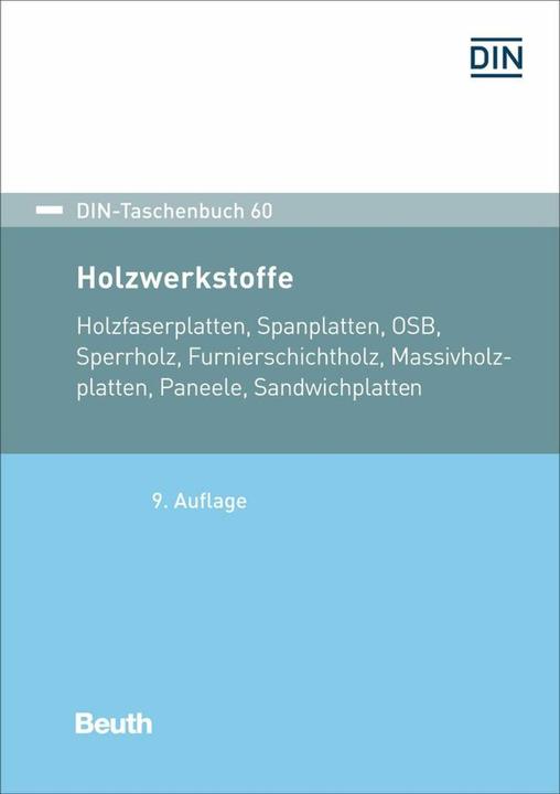 Nährwerte und Zutaten Holzwerkstoffe (Deutsch, DIN e. V., 2023)