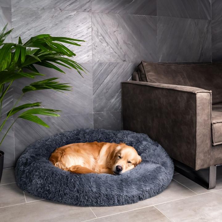 Actual product image Intirilife Pet Bed in Grey Diameter 100 cm (Cat, Dog)