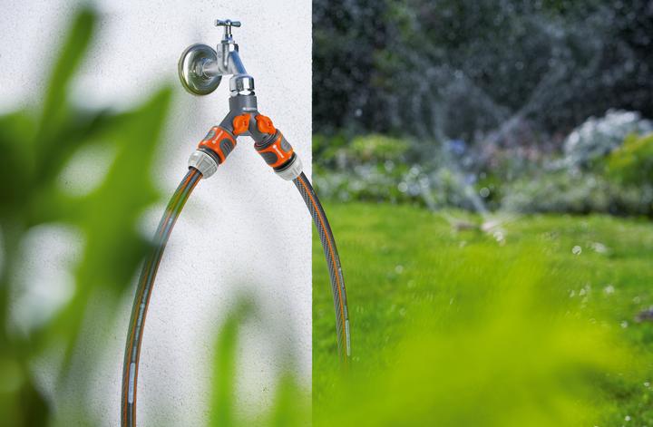 Actual product image Gardena Two-way valve (Tap adaptor, Multi-coupling, 13 mm)