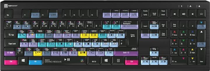 Actual product image Logickeyboard Davinci Resolve Astra2 BL (PC) (Eng. Int., Cable)