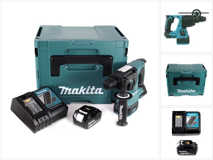 Immagine prodotto Makita Trapano a percussione a batteria DHR 242 RF1J 18V 2,4J SDS-plus Brushless + 1x batteria 3,0Ah + (Batteria ricaricabile)