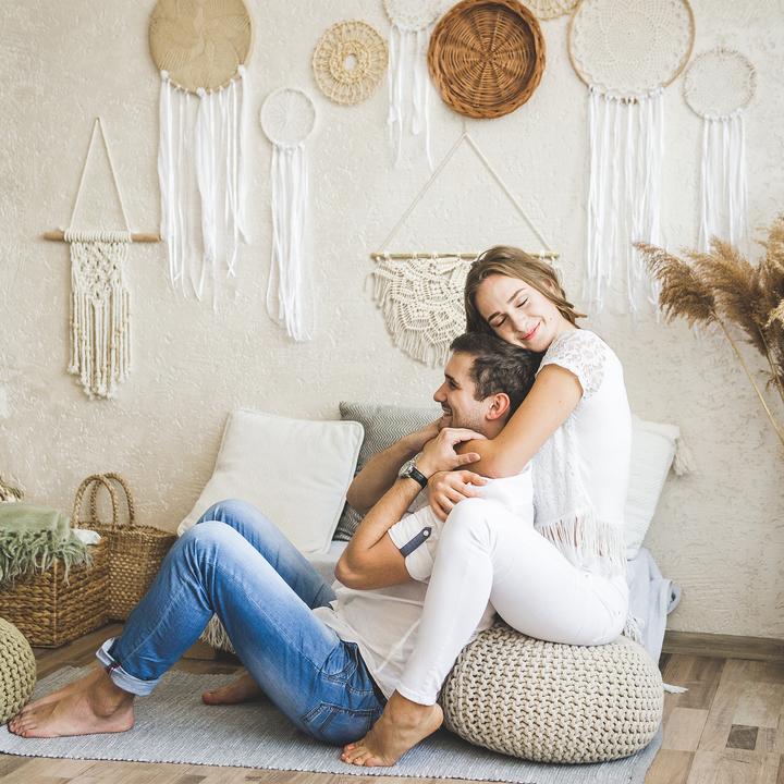 Actual product image Relaxdays Macramé wall hanging (60.5 x 1.5 x 65 cm)