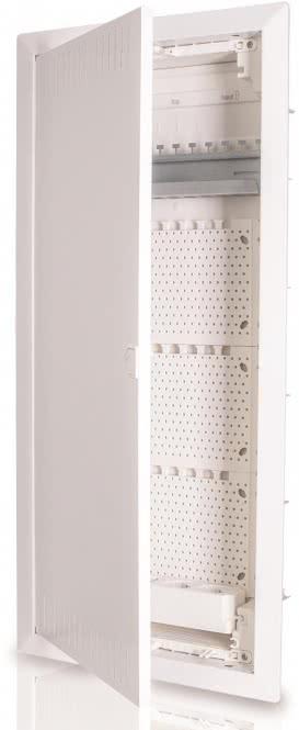 Produktbild F-Tronic HW/UP Kommunikationsverteiler, 4-reihig, Patchfeld, Montageplatte, 3-fach-Steckdose, JUMBO
