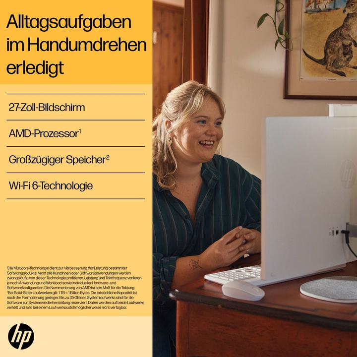 Produktbild HP PC 27-cr0501ng All-in-One (AMD Ryzen 5 7520U, 8 GB, 512 GB)