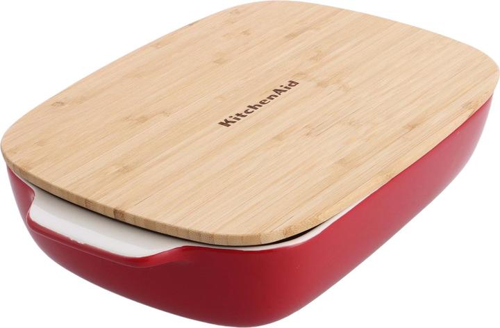 Image du produit KitchenAid couvre-joint avec couvercle bamboe - large - keizer rood