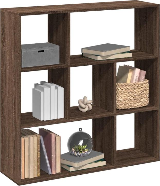 Image du produit VidaXL Bibliothèque Séparation de pièce Étagère murale Étagère sur pied Étagère brune imitation chêne