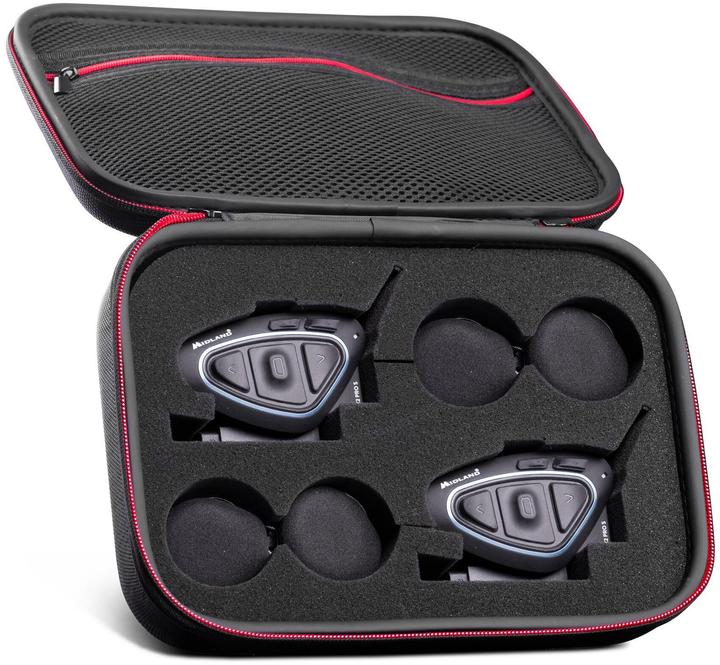Actual product image Midland C1414.03 BTX2 Pro S-LR Twin motorbike intercom system Suitable for (helmet type) all helmet types (Set of 2)