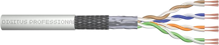 Actual product image Digitus CAT 5e SF-UTP Raw Patch Cable Length 100 m Box AWG 26/7 PVC Simplex Color Gray (FTP, CAT5e, 100 m)