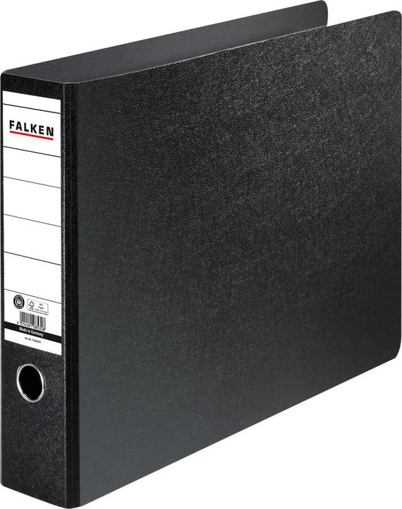 Produktbild Falken Ordner 80mm DIN A3 quer Werkstoff: Hartpappe schwarz (A3, Quer, 80 mm, 1 Stück)
