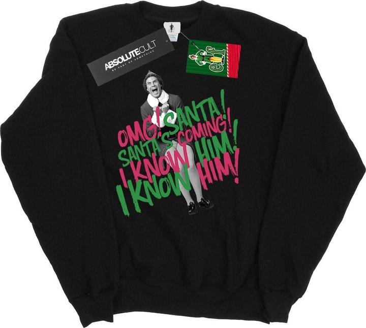 Actual product image Elf Mens Santa's Coming Sweatshirt (M)