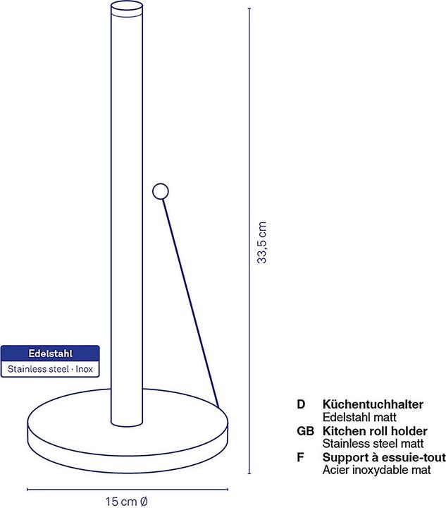 Actual product image Kela Roll-up kitchen roll holder