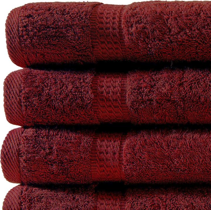 Produktbild Casativo 4er-Set Handtücher bordeaux (100 x 50 cm)