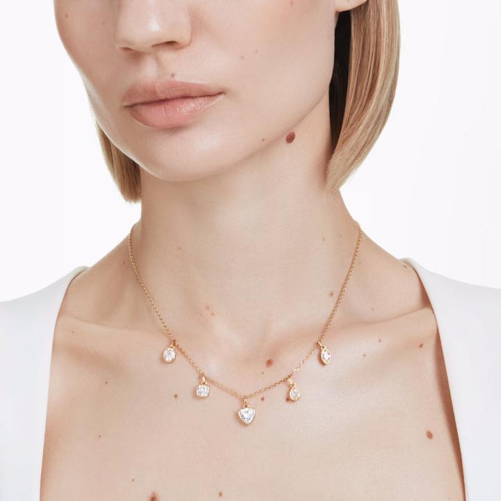 Produktbild Swarovski Imber Halskette Verschiedene Schliffe Weiss Gold