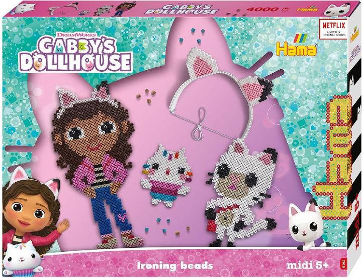 Produktbild Hama Bügelperlen midi "Gabbys Dollhouse", Geschenkpackung Durchmesser Bügelperle midi: 5,0 mm