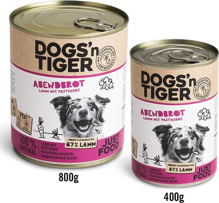 Image du produit Dogs'n Tiger Nourriture humide Pain du soir 800g (Adulte, 1 pcs, 800 g)