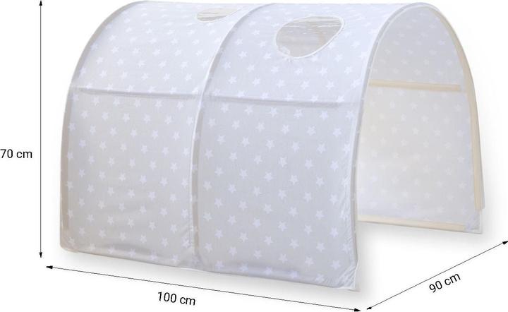 Image du produit Floki24 Tunnel pour lits superposés Tente de lit Tunnel de jeu Grotte Lit d'enfant - gris