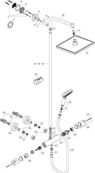Immagine prodotto hansgrohe Thermostatischer Duschkopf des Crometta E240-Systems HG27271000