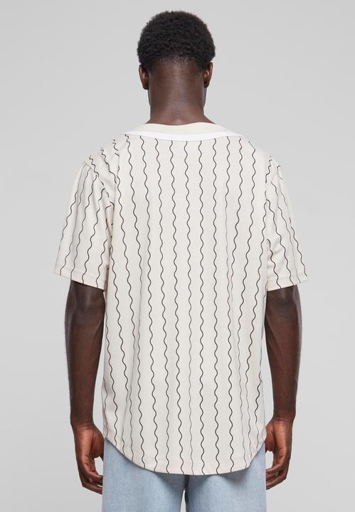 Actual product image Karl Kani KM233-014-1 KK Varsity Ziczac Pinstripe Baseball Shirt (L)