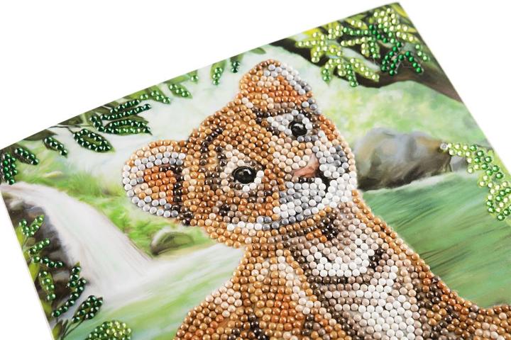 Immagine prodotto Craft Buddy Cucciolo di tigre, biglietto d'arte in cristallo 18x18 cm