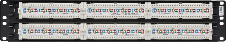 Actual product image Eaton 48-Port 2U Rack-Mount Cat6/Cat5 110 Patch Panel 568B RJ45 Ethernet TAA