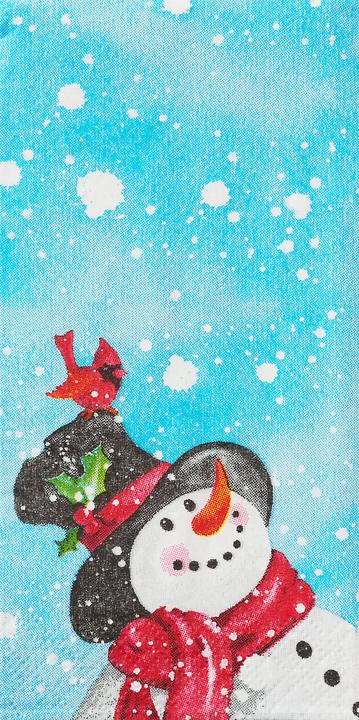 Paper + Design Mouchoirs en papier "Happy Snowman" (Bonhomme de neige)