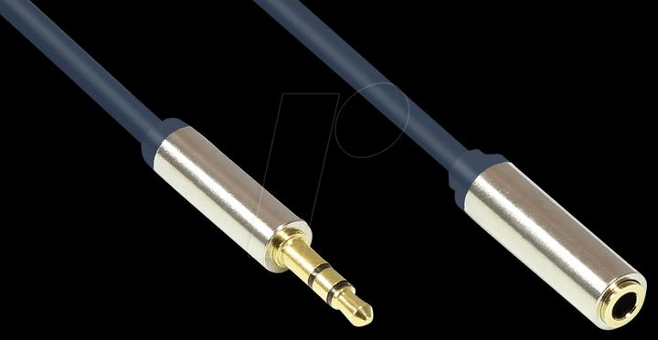 Immagine prodotto Good Connections Cavo di connessione audio di alta qualità da 3,5 mm, da presa jack a presa jack Alloggiamento in (0.50 m, Connettore da 3,5 mm (AUX))