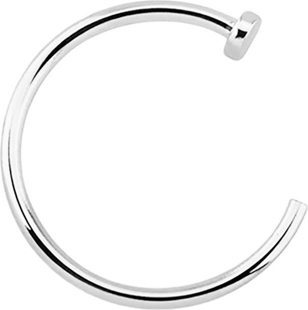 Star Piercing Nasenring offen silber (925 Sterlingsilber, ohne Messing)