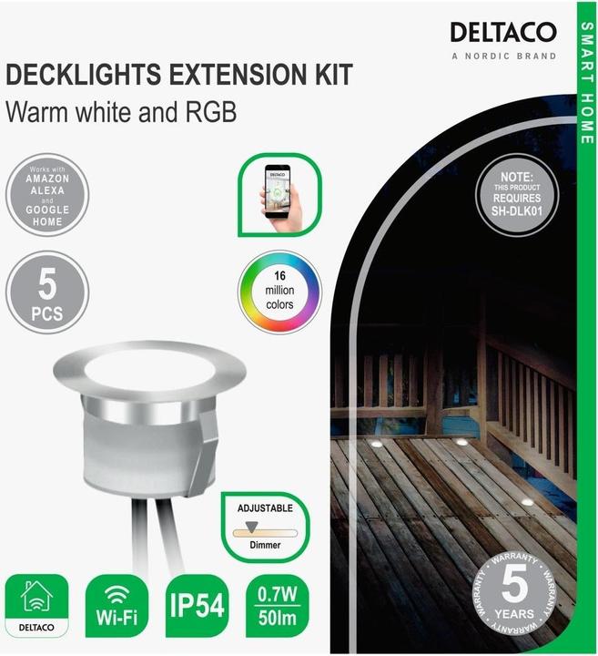 Actual product image Deltaco Patio lighting (50 lm, IP54)
