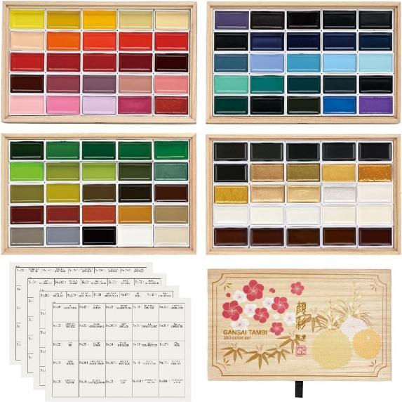 Productafbeelding Kuretake Aquarellset Gansai Tambi 100er (Veelkleurig)