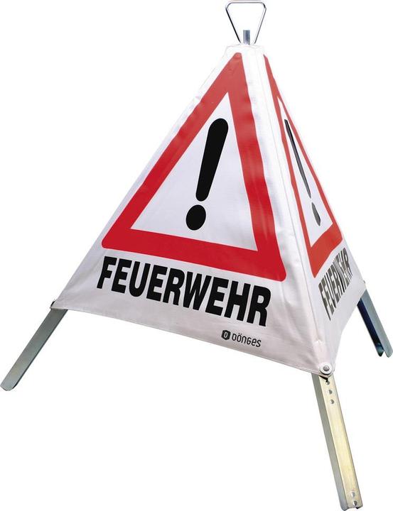 Actual product image Dönges Folding signal, 900 mm, daylight fluorescent paint, fire brigade, accident, oil spill