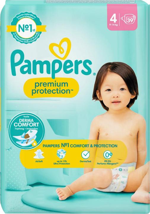 Image du produit Pampers Premium Protection (Taille 4, Pack, 39 pièce(s))