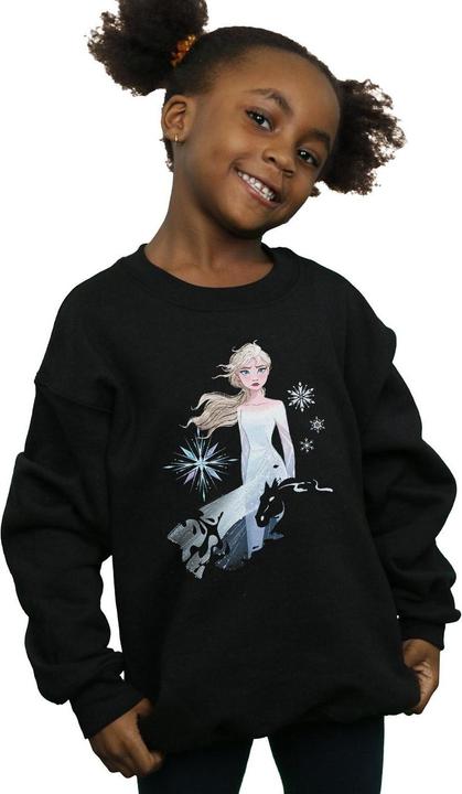 Actual product image Disney Girls Frozen 2 Elsa Nokk Silhouette Sweatshirt (140, 146)