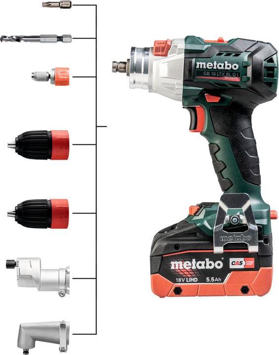 Actual product image Metabo 18V Battery Tap GB 18 LTX BL Q I (Rechargeable battery operated)