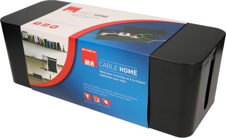 Actual product image Max Hauri Cable Home cable management set: large box + safety line + self-closing cable sheathing